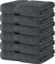 Toalhas de banho SIMPLI-MAGIC 79403 Cinza 60x120cm 100% algodão x6
