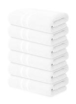 Toalhas de banho Textila Basic Medium 60x120cm, pacote com 6 unidades, algodão branco