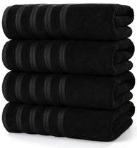 Toalhas de banho Utopia Towels Premium Extra Large, pacote com 4 unidades, pretas