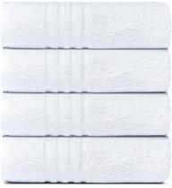 Toalhas de banho Wealuxe White Cotton 70x140cm, pacote com 4 Toalhas de banho Wealuxe White Cotton 70x140cm, pacote com 4