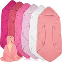 Toalhas de Bebê com Capuz Peryiter Muslin (80x80cm) - Kit com 6 Unidades