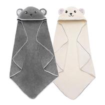 Toalhas de bebê com capuz URSEORY Ultra Soft 31 x 31 polegadas, pacote com 2 unidades, Panda