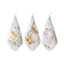 Toalhas De Bebê De Algodão Muslin De 6 Camadas, 3 Peças, Lenços Macios Para Rosto, Banho,