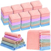 Toalhas de bebê Handepo, pacote com 100 unidades, 25x25 cm, lã de coral macio