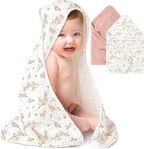 Toalhas de Bebê Konssy Muslin com Capuz - 100% Algodão (Pacote com 2)