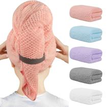 Toalhas de cabelo de microfibra HOMEXCEL Super Soft, pacote com 5