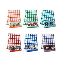 Toalhas De Cozinha Absorventes Impressas 6PCS, Panos De Prato, Toalhas De Mão, Esfregão Para Limpeza Toalhas De Cozinha Absorventes Impressas 6PCS, Panos De Prato, Toalhas De Mão, Esfregão Para Limpeza