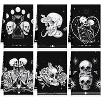 Toalhas de cozinha Bencailor, 6 peças, Halloween Skull, 40x60 cm Toalhas de cozinha Bencailor, 6 peças, Halloween Skull, 40x60 cm