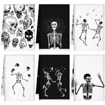 Toalhas de cozinha Bencailor Halloween Skull 6 peças 40 x 60 cm Toalhas de cozinha Bencailor Halloween Skull 6 peças 40 x 60 cm