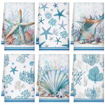 Toalhas de cozinha Boyiee, pacote com 6 x 60 cm, Ocean Designs Toalhas de cozinha Boyiee, pacote com 6 x 60 cm, Ocean Designs