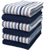Toalhas de cozinha Bumble Towels Premium 16x26cm, pacote com 6, azul