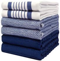Toalhas de cozinha Bumble Towels Premium 50x70cm, pacote com 6, azul marinho