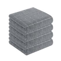 Toalhas de cozinha Homaxy 100% algodão Terry, pacote com 4 unidades, cinza médio Toalhas de cozinha Homaxy 100% algodão Terry, pacote com 4 unidades, cinza médio