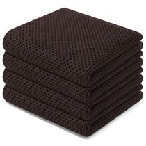Toalhas de cozinha Homaxy Waffle Weave 100% algodão, pacote com 4