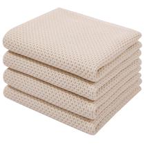 Toalhas de cozinha Homaxy Waffle Weave 100% algodão, pacote com 4 Toalhas de cozinha Homaxy Waffle Weave 100% algodão, pacote com 4