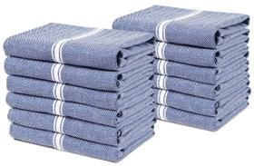 Toalhas de cozinha LANE LINEN 100% algodão, pacote de 12, azul, 38x64cm Toalhas de cozinha LANE LINEN 100% algodão, pacote de 12, azul, 38x64cm