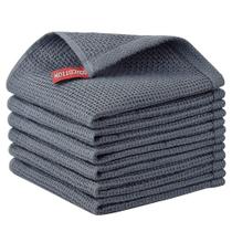 Toalhas de cozinha Nialnant 100% algodão Waffle Weave 30x30cm, pacote com 6 Toalhas de cozinha Nialnant 100% algodão Waffle Weave 30x30cm, pacote com 6