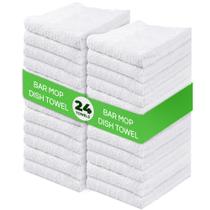 Toalhas de cozinha Toalhas N More Bar Mop, pacote com 24 unidades de algodão branco Toalhas de cozinha Toalhas N More Bar Mop, pacote com 24 unidades de algodão branco
