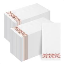 Toalhas de hóspedes descartáveis Goodluck Linen-Feel, pacote com 200, brancas