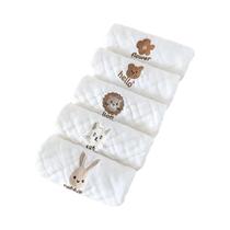 Toalhas De Lavagem Macias Para Bebês E Crianças 5 Peças 6 Camadas De Algodão Com Bordado Fofo Para