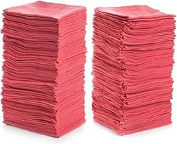 Toalhas de loja de algodão SIMPLI-MAGIC 12x14cm (pacote com 500) vermelhas