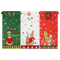 Toalhas de mão de Natal AMUHUA 14 x 28 cm, absorventes, pacote com 3