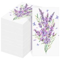 Toalhas de mão de papel descartáveis, 2 camadas, floral, pacote com 100