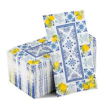 Toalhas de mão de papel GROBRO7 Capri Lemons, 3 camadas, 100 unidades Toalhas de mão de papel GROBRO7 Capri Lemons, 3 camadas, 100 unidades
