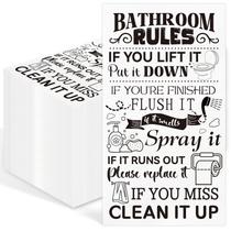 Toalhas de mão descartáveis IANFEPH Bathroom Rules 100 unidades