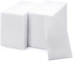 Toalhas de mão descartáveis Shawberri 100 Cloth-Like Paper White Toalhas de mão descartáveis Shawberri 100 Cloth-Like Paper White