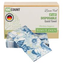 Toalhas de mão descartáveis Simulinen Blue Garden Floral x100