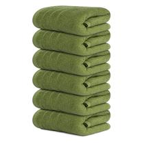 Toalhas de mão, dez toalhas, pacote de 6, 100% algodão, verde, 40x70cm