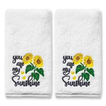 Toalhas de mão FUTBU Sunflower, conjunto de decoração de banheiro de 2 35x75cm