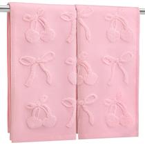 Toalhas de mão FuWeave Pink Cherry Bow 100% algodão x2 35x75cm