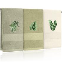 Toalhas de mão FuWeave Sage Green Tropical Bordadas x3