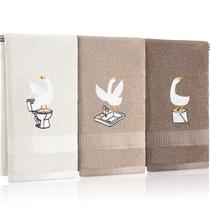 Toalhas de mão Hillsuren Silly Goose Brown Farmhouse x3 Toalhas de mão Hillsuren Silly Goose Brown Farmhouse x3
