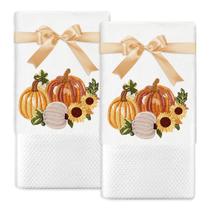 Toalhas de mão JarthenaAMCS Fall Pumpkin Girassol Cotton x2
