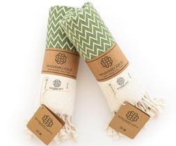 Toalhas de mão Madamelique Exclusive, conjunto de 2, 45x100cm, verde-oliva