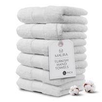 Toalhas de mão MAURA White Turk Cotton Bath, conjunto de 6 Toalhas de mão MAURA White Turk Cotton Bath, conjunto de 6
