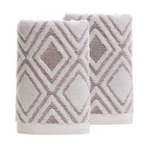 Toalhas de mão Pidada Diamond Pattern 100% algodão, conjunto de 2