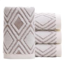 Toalhas de mão Pidada Diamond Pattern 100% algodão, conjunto de 4