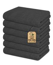 Toalhas de mão Softolle Premium 600 GSM 100% algodão 16x30cm cinza