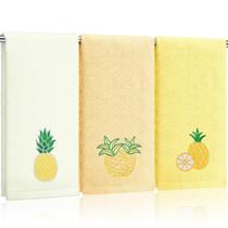 Toalhas de mão Tingjoo Pineapple 100% algodão 36x74cm, pacote com 3 Toalhas de mão Tingjoo Pineapple 100% algodão 36x74cm, pacote com 3