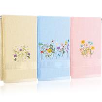 Toalhas de mão Tingjoo Wildflower Farmhouse 34x74cm, algodão, 3 unidades Toalhas de mão Tingjoo Wildflower Farmhouse 34x74cm, algodão, 3 unidades