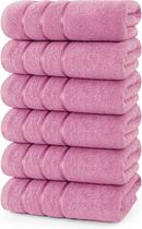 Toalhas de mão Utopia Towels Viscose 16x28in 600GSM, pacote com 6 unidades, rosa