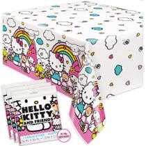 Toalhas de mesa exclusivas de plástico retangular Hello Kitty x3