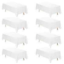 Toalhas de mesa Fixwal de poliéster branco 60x102cm para mesa de 6 pés