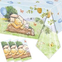 Toalhas de mesa FOLNESH Blue Winnie Bear Baby Shower x3 274x137cm