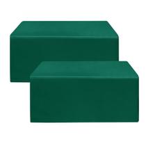 Toalhas de mesa HolidayIdeas, pacote com 2 unidades, verde ajustado, 120 x 60 cm, poliéster