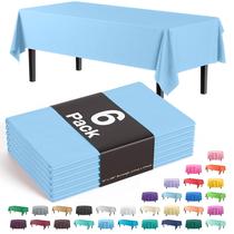Toalhas de Mesa Party Solids 6 Unidades 137x274cm Azul Claro Toalhas de Mesa Party Solids 6 Unidades 137x274cm Azul Claro